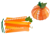 Kit Calabaza 3D con tiras de papel - Kits creativos Otoño - 10doigts.fr