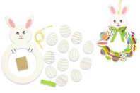 Kit corona de Pascua conejo y huevos - Kits creativos de Pascua - 10doigts.fr