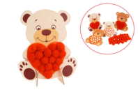 Kit de 4 ositos de cartón con pompones - Kits creativos para el Día de la Madre - 10doigts.fr