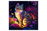 Diamond Painting Kit, Cat - 30 x 30 cm - 1 - Diamond Painting: Complete Kit - 10doigts.com - Diamond Painting: Complete Kit - 10doigts.fr