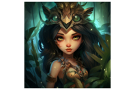 Diamond Painting Kit, Forest Elf, 30 x 30 cm - 1 - Diamond Painting: Complete Kit - 10doigts.com - Diamond Painting: Complete Kit - 10doigts.fr