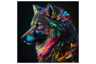 Diamond Painting Kit, Wolf - 30 x 30 cm - 1 - Diamond Painting: Complete Kit - 10doigts.com - Diamond Painting: Complete Kit - 10doigts.fr