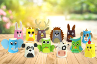 Kit de vasos de animales para hacer - Kits listos para usar - 10doigts.fr