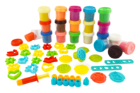 Maxi kit of 20 modeling clays + 42 accessories - 1 - Baby modeling dough - 10doigts.com - Baby modeling dough - 10doigts.fr