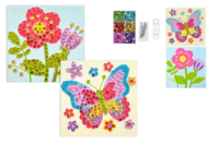 Set of 2 Sequin Pictures Flower and Butterfly - 1 - Ready-to-use Kits - 10doigts.com - Ready-to-use Kits - 10doigts.fr