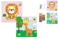 Set of 2 Sequined Boards Lion and Giraffe - 1 - Ready-to-use Kits - 10doigts.com - Ready-to-use Kits - 10doigts.fr