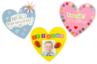 Imán corazones día de la madre - Imanes personalizables - 10doigts.fr