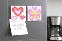 Pixel Art Magnets "Hearts and Butterfly" - 2 pieces - 1 - Magnets - 10doigts.com - Magnets - 10doigts.fr