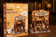 Maqueta en miniatura con iluminación - "La Panadería" - Maquetas en madera - 10doigts.fr