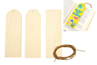 Marque-pages en bois - 3 pièces - Wooden Office Items - 10doigts.fr
