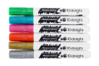 Smooth Surface Markers - 6 Metallic Colors - 1 - Glass and Ceramics Paint - 10doigts.com - Glass and Ceramics Paint - 10doigts.fr