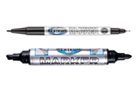Black Dual-Tip Permanent Marker - 1 - Permanent Markers - 10doigts.com - Permanent Markers - 10doigts.fr