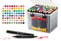 Dual-Tip Alcohol Markers - 80 Pieces - 1 - Calligraphy, Writing - 10doigts.com - Calligraphy, Writing - 10doigts.fr