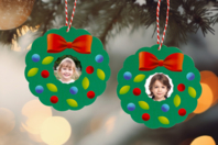 Mini Christmas Wreath Hanging Frames Kit - 6 Pieces - 1 - Christmas Creative Kits for Children - 10doigts.com - Christmas Creative Kits for Children - 10doigts.fr