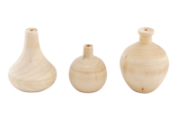 Mini Wooden Vases - 3 Pieces - 1 - Wooden Objects for the Home - 10doigts.com - Wooden Objects for the Home - 10doigts.fr