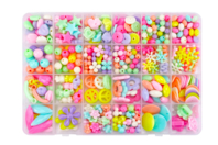 mezcla de cuentas de plástico pastel para niños - Abalorios de Plástico - 10doigts.fr