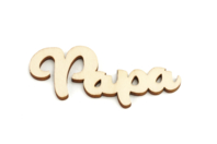 palabra papá de madera - Deco en madera cruda - 10doigts.fr