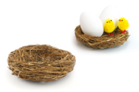 Straw Nests - 3 pcs - 1 - Easter Decorative Accessories - 10doigts.com - Easter Decorative Accessories - 10doigts.fr