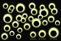 Glow-in-the-dark Moving Eyes - 300 Pieces - 1 - Googly Eyes - 10doigts.com - Googly Eyes - 10doigts.fr