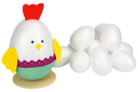 huevos de poliestireno - Huevos de Pascua creativo - 10doigts.fr