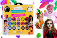 Maxi Kids Makeup Kit - 17 Colors + Accessories - 1 - Creative Makeup for Kids - 10doigts.com - Creative Makeup for Kids - 10doigts.fr