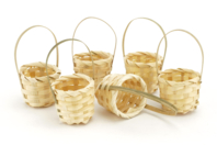 Mini Woven Straw Effect Baskets - 6 Pieces - 1 - Wooden Baskets - 10doigts.com - Wooden Baskets - 10doigts.fr