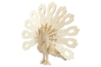 Pavo real 3D en madera natural para montar - Maquetas en madera - 10doigts.fr