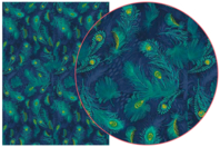 plumas de papel pavo real - Papel DECOPATCH - 10doigts.fr