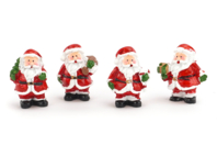 Santa Claus Resin Figures - 4 Pieces - 1 - Small Christmas Decorations - 10doigts.com - Small Christmas Decorations - 10doigts.fr