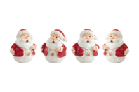 Santa Claus Figurines in Resin - 4 Pieces - 1 - Small Christmas Decorations - 10doigts.com - Small Christmas Decorations - 10doigts.fr