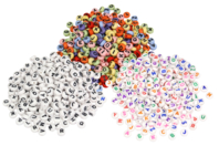Assorted Alphabet Beads - Letters and Colors - 1 - Message Jewelry - 10doigts.com - Message Jewelry - 10doigts.fr