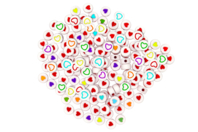 abalorios letras corazón - Abalorios Acrílicos - 10doigts.fr