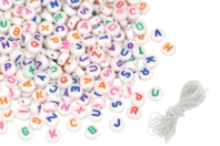 Multicolor Alphabet Round Beads - 250 Beads - 1 - Message Jewelry - 10doigts.com - Message Jewelry - 10doigts.fr
