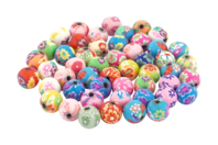 Abalorios redondos Millefiori - 50 abalorios - Perlas de pasta polimérica - 10doigts.fr