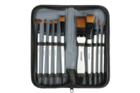 Pincel sintético de calidad premium x 10 pcs, funda de almacenamiento - Pinceles - 10doigts.fr