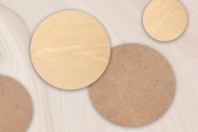 Bandejas redondas de madera - Siluetas de madera - 10doigts.fr
