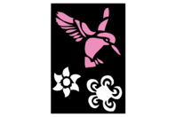 Removable Adhesive Stencils "Hummingbird" - 1 - Adhesive Stencils - 10doigts.com - Adhesive Stencils - 10doigts.fr