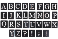 Removable Adhesive Stencils "Alphabet" - 0 - Alphabet Stencils - 10doigts.com - Alphabet Stencils - 10doigts.fr