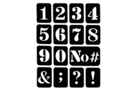 Adhesive Stencils - Numbers and Symbols - 1 - Adhesive Stencils - 10doigts.com - Adhesive Stencils - 10doigts.fr