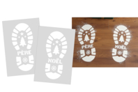 Santa Claus Footprint Stencils - 2 Pieces - 1 - Christmas Stencils and Stamps - 10doigts.com - Christmas Stencils and Stamps - 10doigts.fr
