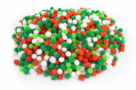 pompones colores Navidad - Pompones para manualidades creativas - 10doigts.fr
