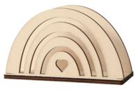 Wooden Rainbow Mail Holder - 1 - Wooden Office Items - 10doigts.com - Wooden Office Items - 10doigts.fr