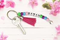 Keychain Kit "MOM" - 6 pieces - 1 - Jewelry and Keychains to Make - 10doigts.com - Jewelry and Keychains to Make - 10doigts.fr