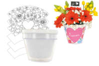 Coloring Flower Pot - 1 - Animal and Nature Kits - 10doigts.com - Kits de naturaleza y fauna: construye tu mini selva en casa. - 10doigts.fr