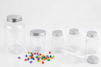 Pots en plastique transparents, avec bouchon à visser - Plástico Transparente - 10doigts.fr