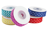 Patterned Grosgrain Ribbons - 5 Pieces - 1 - Ribbons and Bias - 10doigts.com - Ribbons and Bias - 10doigts.fr