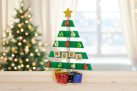 Pino de listones para montar, de madera, para colocar - Decoraciones de Navidad de madera - 10doigts.fr
