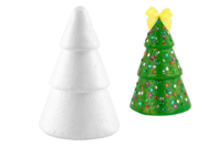 20 cm Styrofoam Christmas Tree - 1 - Party Shapes - Styrofoam - 10doigts.com - Party Shapes - Styrofoam - 10doigts.fr