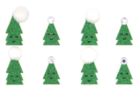 Glitter Tree Stickers - 25 pcs - 1 - Christmas Stickers and Labels - 10doigts.com - Christmas Stickers and Labels - 10doigts.fr