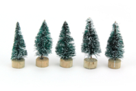 Abetos decorativos nevados - 5 unidads - Deco Navidad Natural - 10doigts.fr
